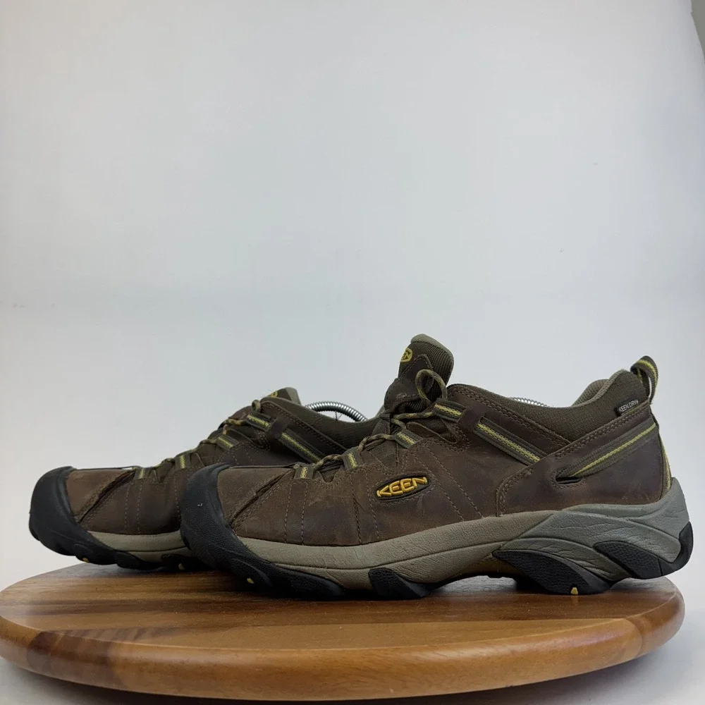 Mens Keen Targhee II Waterproof Brown Leather Low Athletic Hiking Shoes Size‎ 14